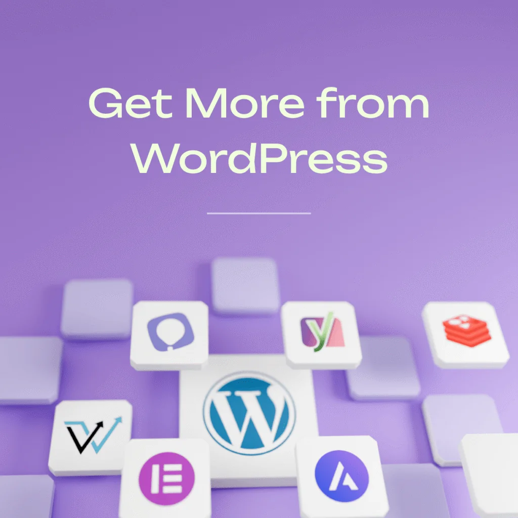 Hero image for the WordPress tutorial series, reading “Get More from WordPress,” with WordPress and plugin logos.